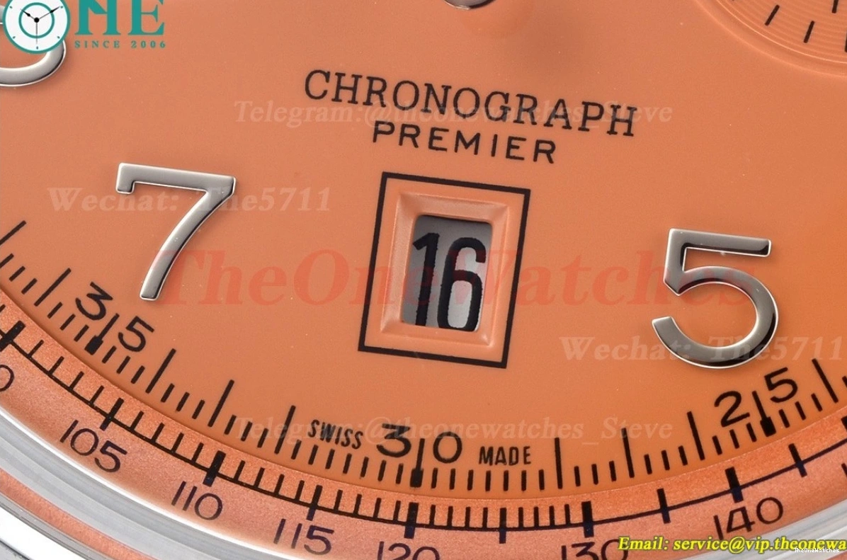 Brown Chronograph Mod B01 Premier SS LE A7750 V2 42mm Reddish Dial BLSF 0330